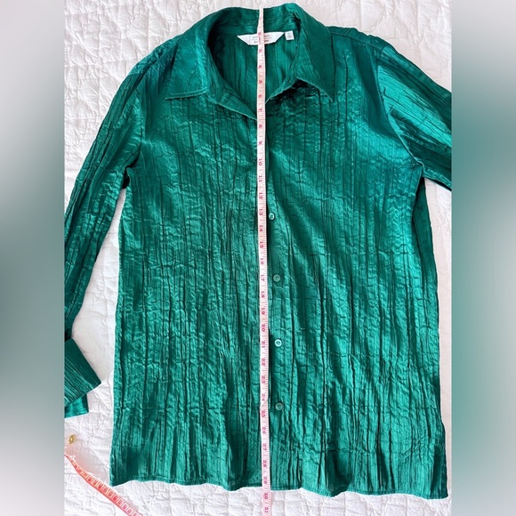 & Other Stories Green Long Sleeve Top with Open Back in sz. 4 - Picture 9 of 12